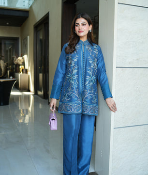 Teal Blue Jacket Suit