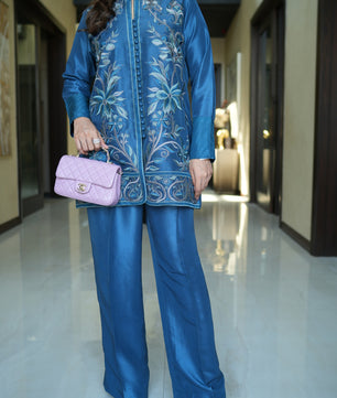 Teal Blue Jacket Suit