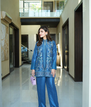 Teal Blue Jacket Suit