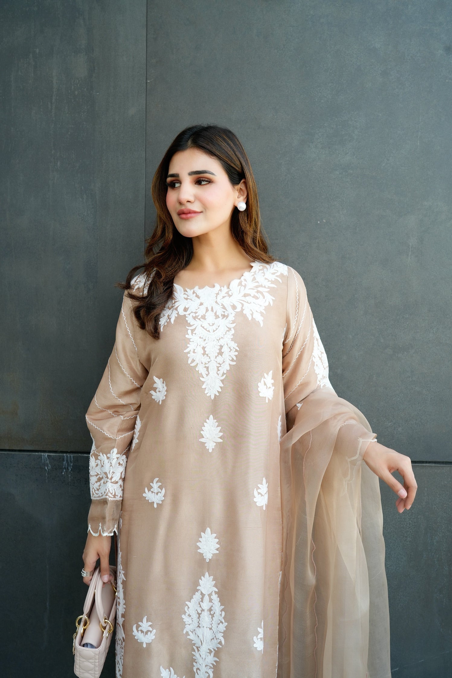 Peach Raw Silk Shirt & Pants