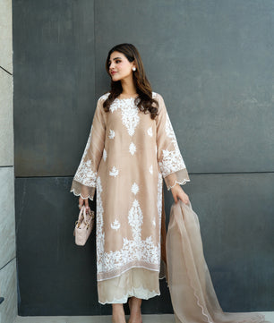 Peach Raw Silk Shirt & Pants