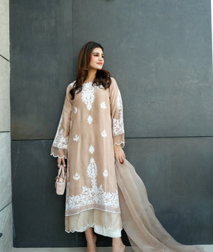 Peach Raw Silk Shirt & Pants