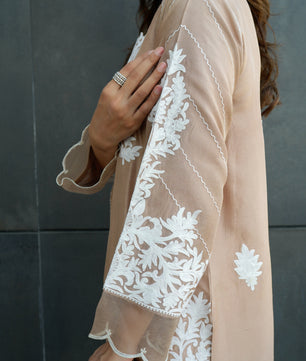 Peach Raw Silk Shirt & Pants