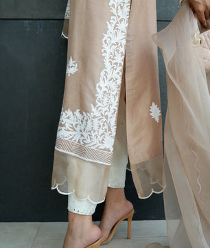 Peach Raw Silk Shirt & Pants