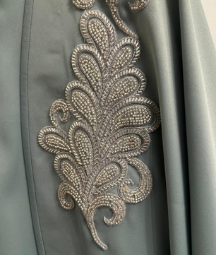 Sage Silk Cape Set