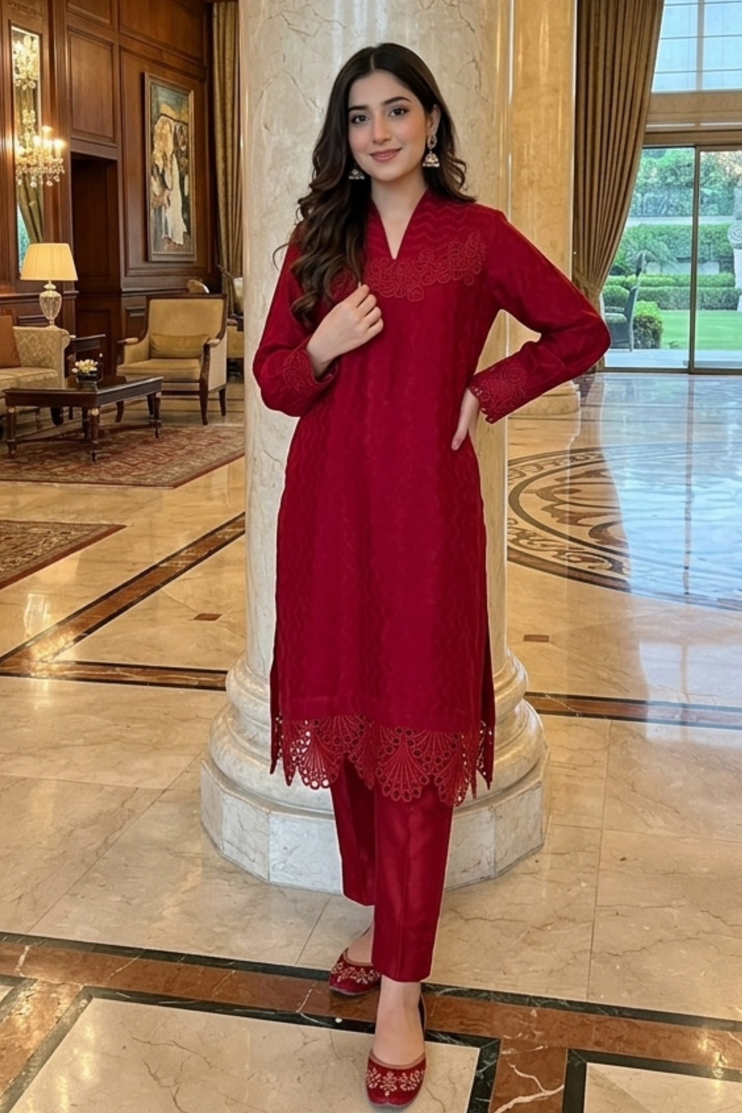 Deep Cherry Co-ord Set