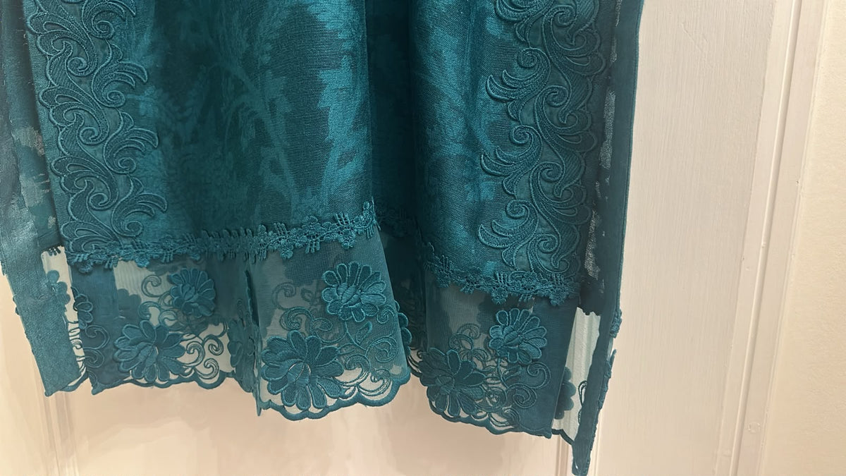 Teal Brocade